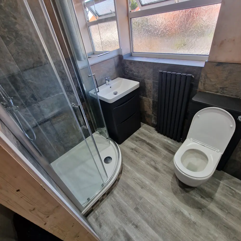 Durham Bathroom Refurbishment in Durham — after completion. Services: Bathroom Refurbishment, Tiling, Plumbing.