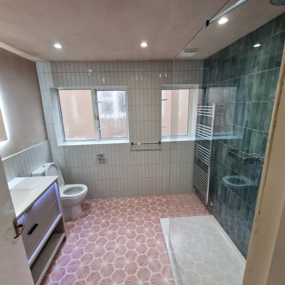 Yarm Bathroom Renovation — after completion. Services: Bathroom Refurbishment, Shower Installation.
