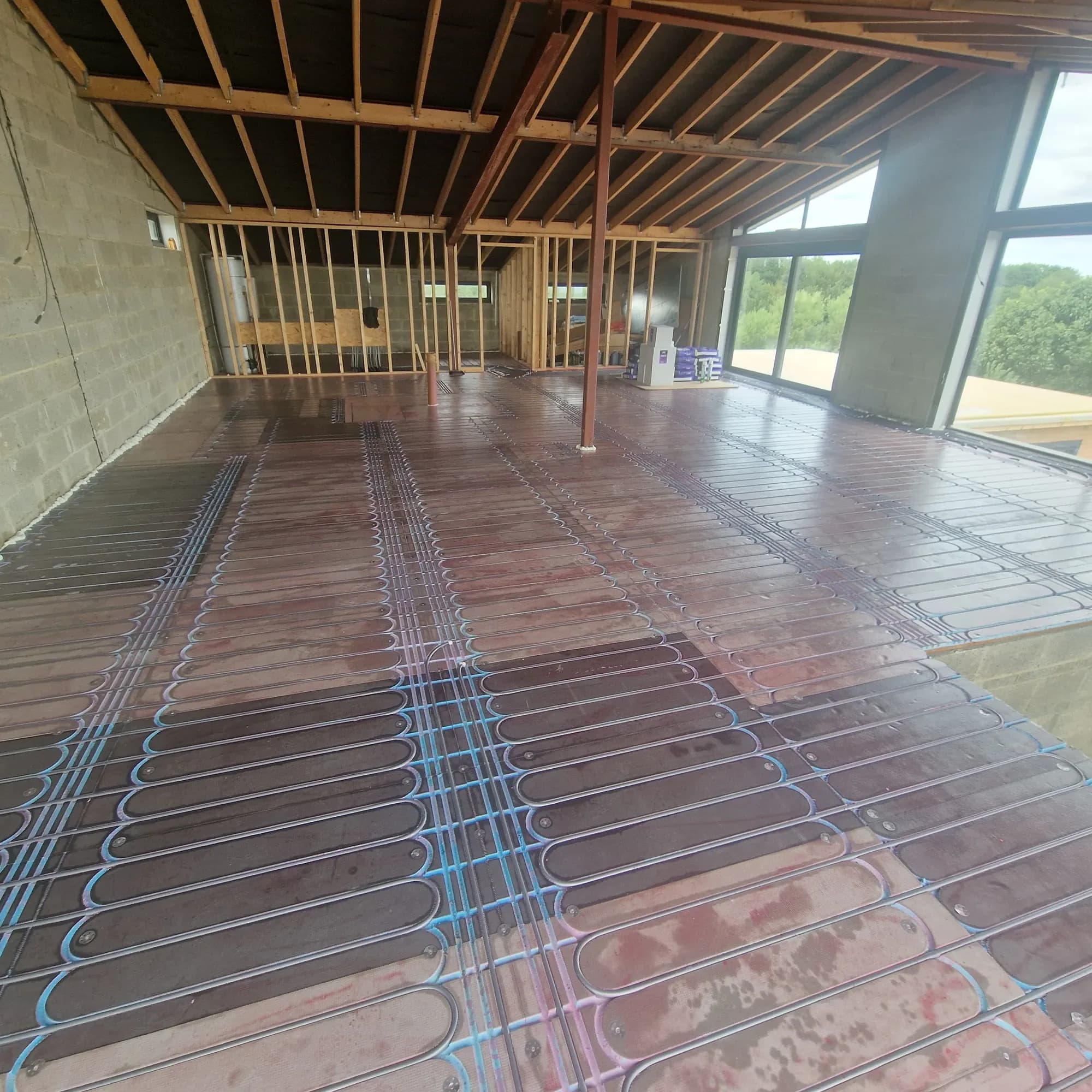 Floor Tiling Hartlepool with 150 m² Self-Levelling in Hartlepool — before work began. Services: Flooring, Bathroom Tiling.