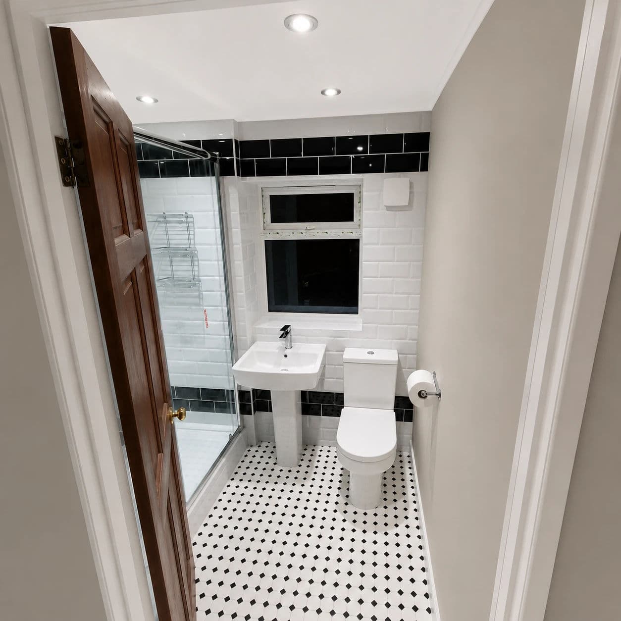 Bathroom Renovation Norton with Metro Tiles in Stockton-on-Tees — after completion. Services: Bathroom Renovation, Bathroom Installation, Bathroom Refurbishment, Bathroom Tiling, Shower Installation, Plumbing, Lighting, Flooring.