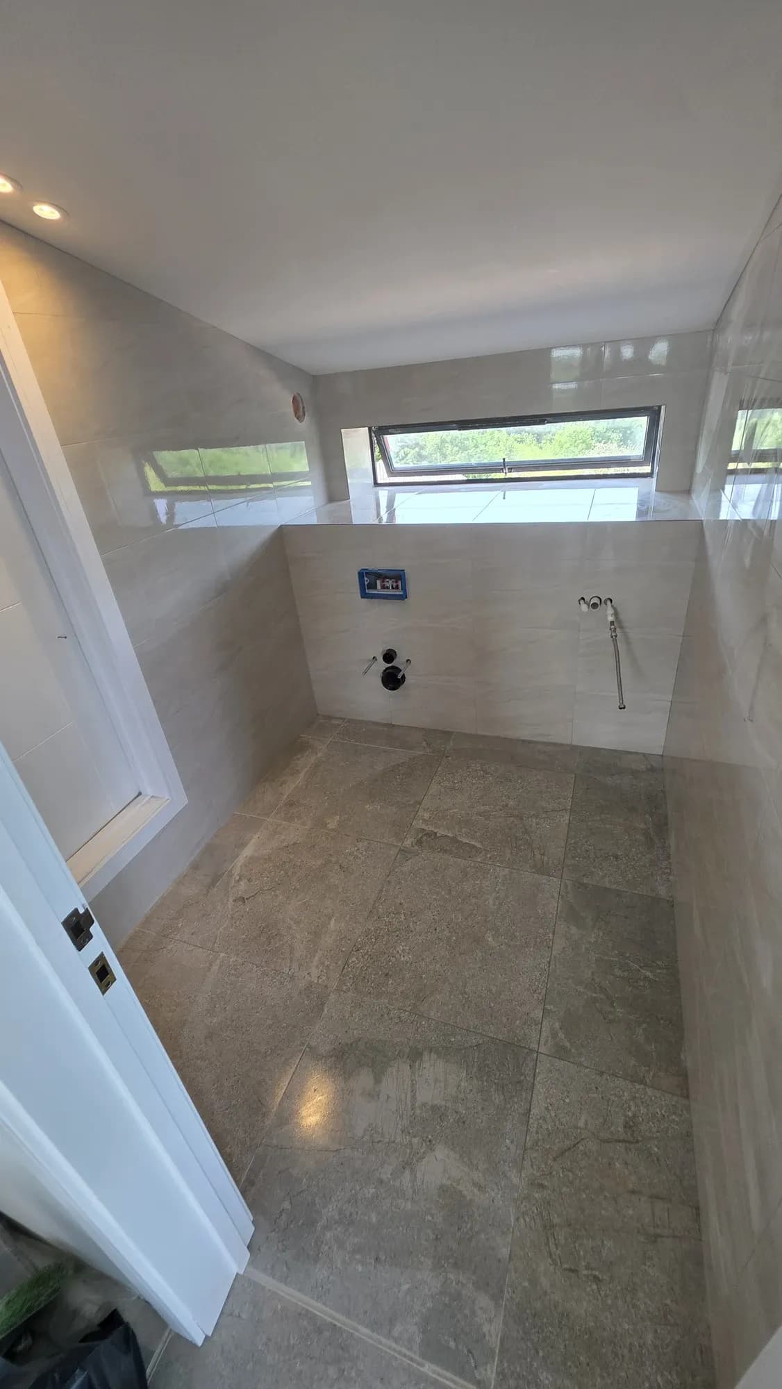 Cloakroom Installation Hartlepool with Wall-Hung WC in Hartlepool — before work began. Services: Bathroom Installation, Bathroom Tiling, Plumbing.